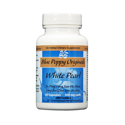 Picture of White Pearl Caps 60's, Blue Poppy