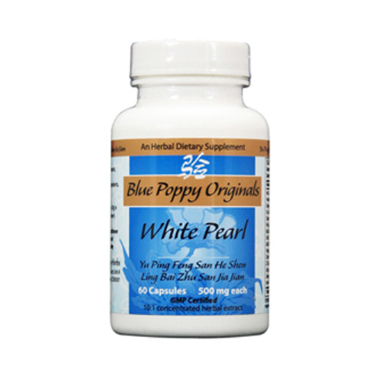 Picture of White Pearl Caps 60's, Blue Poppy