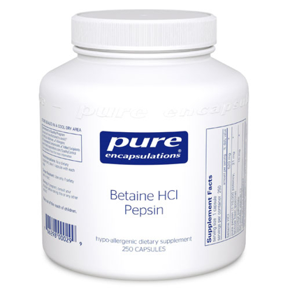 Picture of Betaine HCL/Pepsin 250's, Pure Encapsulations               