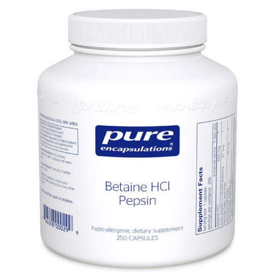 Picture of Betaine HCL/Pepsin 250's, Pure Encapsulations