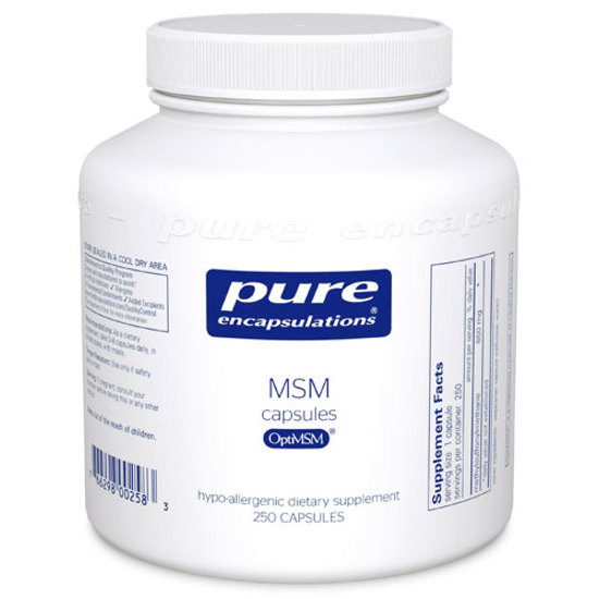 Picture of MSM Capsules 250's, Pure Encapsulations                     