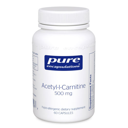 Picture of Acetyl I Carnitine 60's, Pure Encapsulations 500mg.         