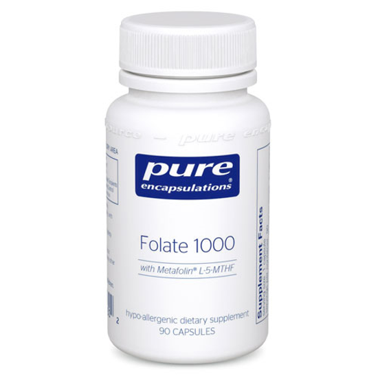 Picture of Folate 1000 90's, Pure Encapsualtions                       