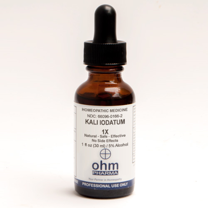 Picture of Kali Iodatum 1X 1 oz. Dropper, Ohm Pharma