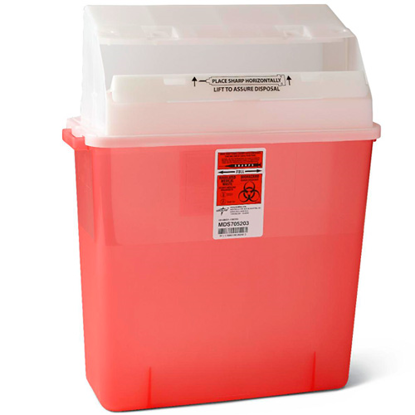 Picture of Sharps (3) Gallon Translucent Needle Disposal Container     