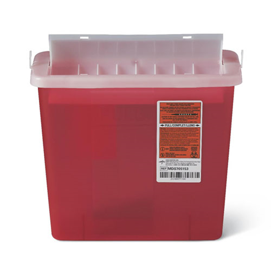 Picture of Sharps (5) Quart (Red) Wall Mount Sharps Container          