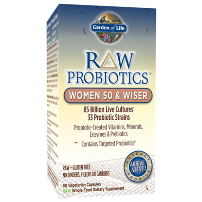 Picture of Raw Probiotics Women 50 & Wiser 90 Caps by Garden of LIfe   