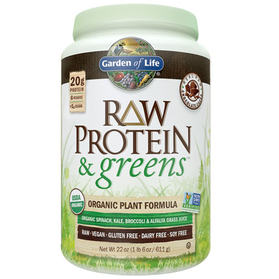 Picture of Raw Protein & Greens (Chocolate) 610g by Garden of Life     