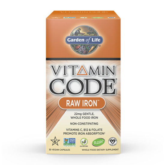 Picture of Vitamin Code Raw Iron 30 Caps by Garden of Life             