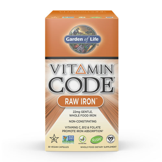 Picture of Vitamin Code Raw Iron 30 Caps by Garden of Life