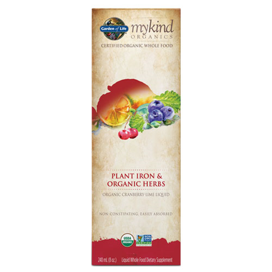Picture of mykind Organics Liquid Iron (Cranberry-Lime) 8 oz. by GoL