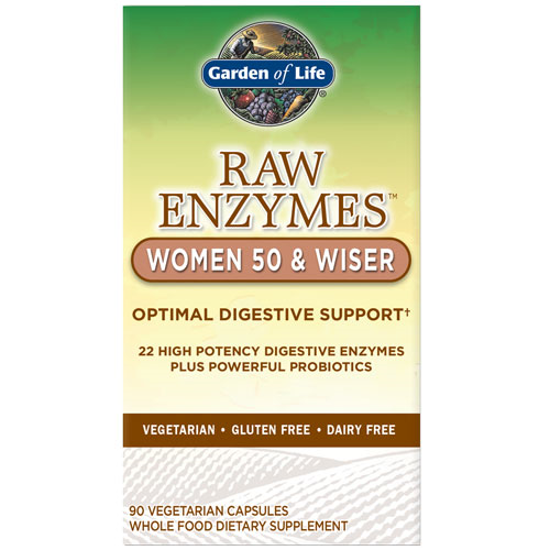 Picture of Raw Enzymes Women 50 & Wiser 90 Caps by Garden of Life