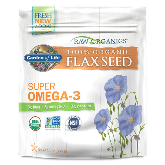 Picture of Raw Organic Ground Flax Seeds 14 oz. by Garden of Life      