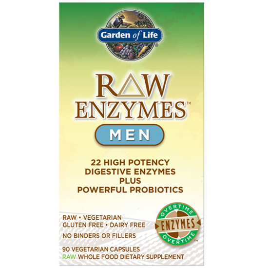 Picture of Raw Enzymes Men 90 Caps by Garden of Life                   