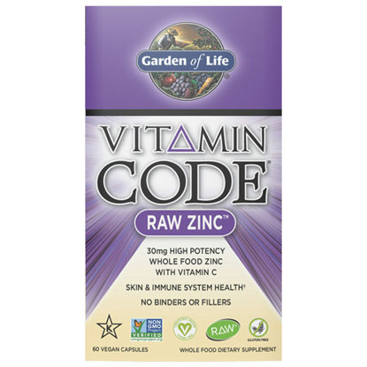 Picture of Vitamin Code Raw Zinc 60 Caps by Garden of Life