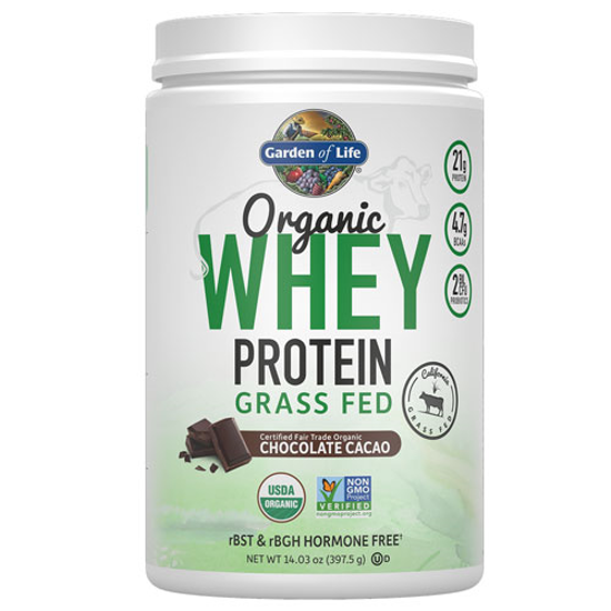 Picture of Organic Grass Fed Whey (Chocolate) 396g by Garden of Life   
