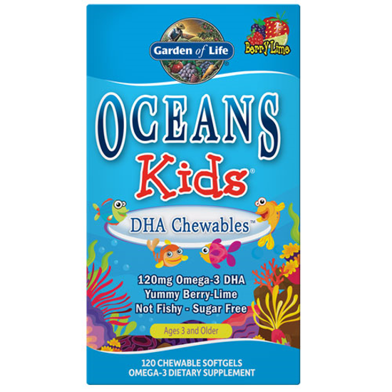 Picture of Oceans 3 Oceans Kids 120 Chewables by Garden of Life        