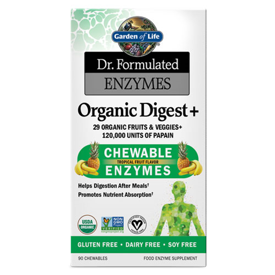 Picture of Dr. Formulated Enzymes Organic Digest+ 90 Chewables by GoL