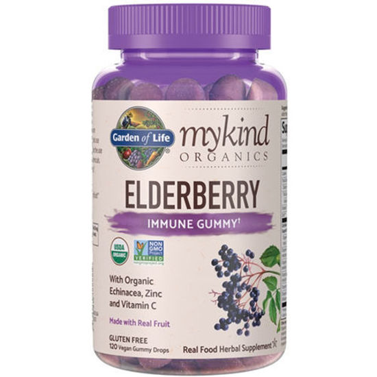 Picture of mykind Organics Elderberry 120 Gummies by Garden of Life