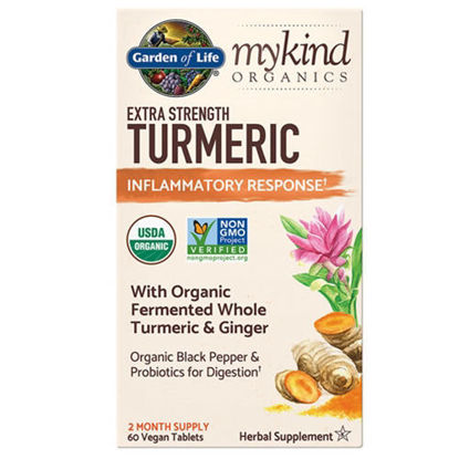 Picture of mykind Organics Extra Strength Turmeric 60 tabs by GoL      