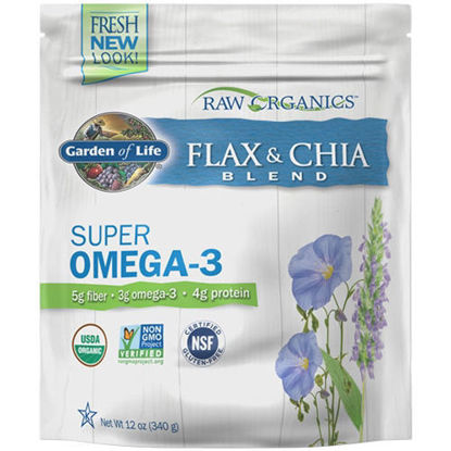 Picture of Raw Organics Flax and Chia Blend 340g by Garden of Life