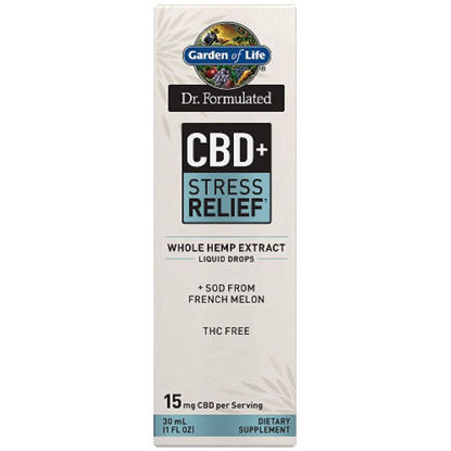 Picture of Dr. Formulated CBD+ Stress 15mg, 1 oz. Drops by GoL         