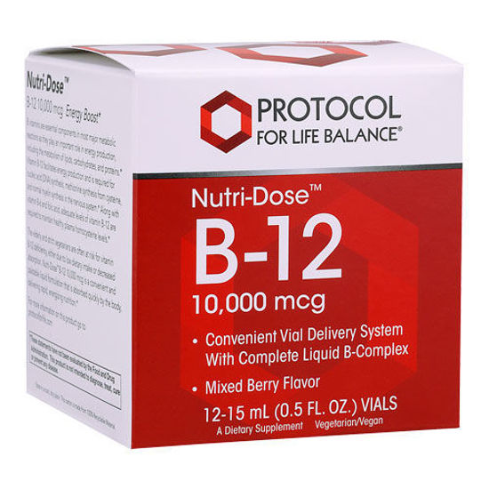 Picture of Nutridose B12 (10,000 mcg) 15 ml. 12 pack by Protocol       