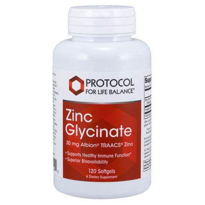 Picture of Zinc Glycinate (30mg) 120 softgels by Protocol