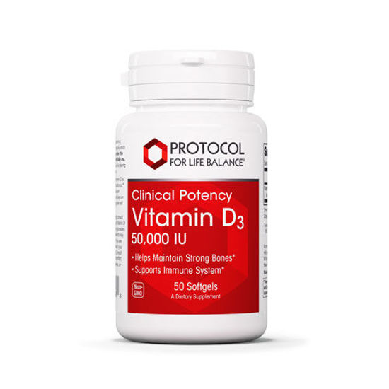 Picture of Vitamin D3 (50,000 iu) 50 softgels by Protocol              