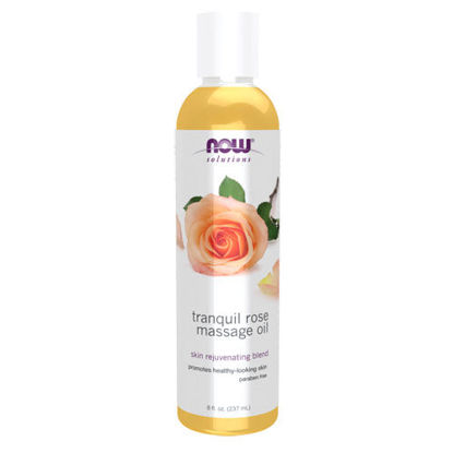 Picture of Tranquil Rose Massage Oil 8oz. by NOW Foods                 
