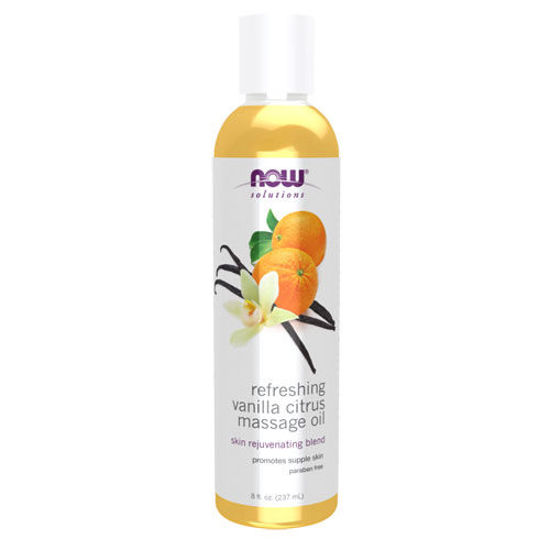 Picture of Refreshing Vanilla Citrus Massage Oil 8oz. by NOW Foods     