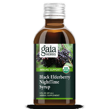 Picture of Black Elderberry Night Time Syrup by Gaia Liquids           