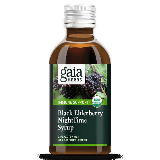 Picture of Black Elderberry Night Time Syrup by Gaia Liquids