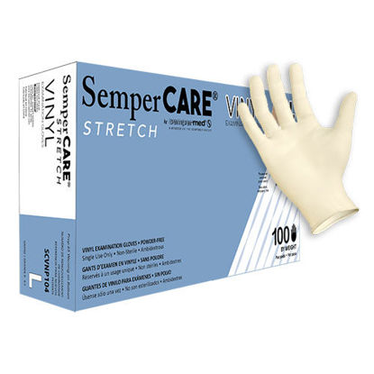 Picture of SemperCare® Premium Stretch Vinyl Exam Gloves               