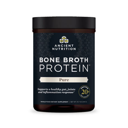 Picture of Bone Broth Protein (Pure) 446g by Ancient Nutrition